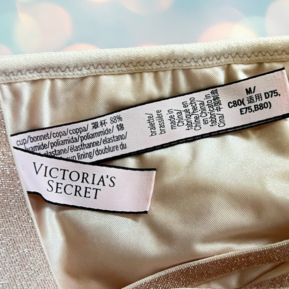 BRAND NEW Victoria’s Secret Floral Sequin Front Clasp Bralette M - Picture 5 of 5